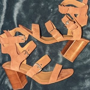 Crown Vintage | Coral Suede Gladiator Sandals